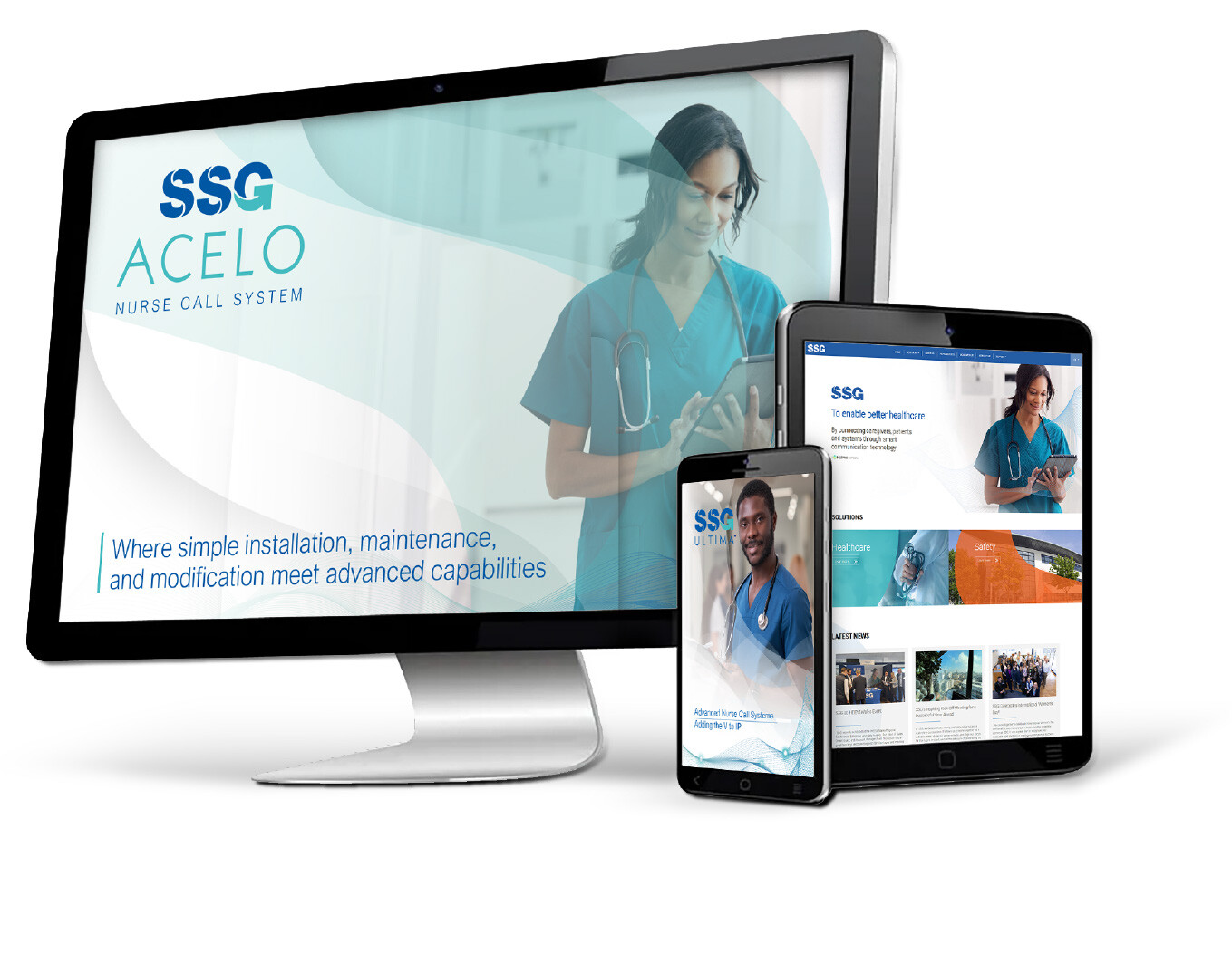 SSG complete marketing suite including video, case studies, and leave pieces